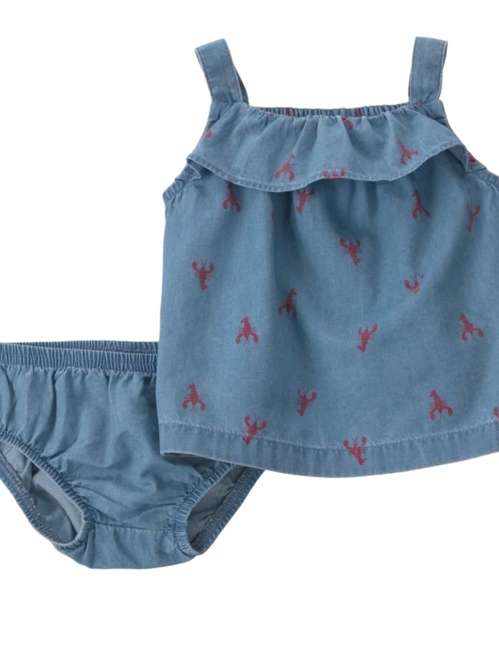Carter's Child of Mine Patriotic Baby Girl Outfit Set, 2-Piece,